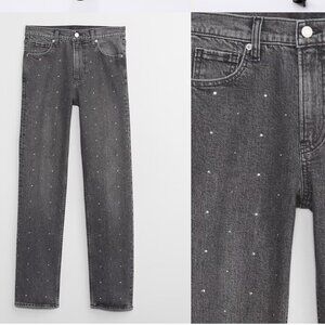 GAP Women's Straight Leg Jeans - Gray with Silver Accents